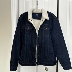 Gap Denim Sherpa-Lined Trucker Jacket